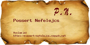 Possert Nefelejcs névjegykártya
